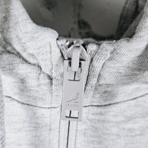 KANGOL | colour block ⅓ zip pullover hoodie - Picture 2 of 9